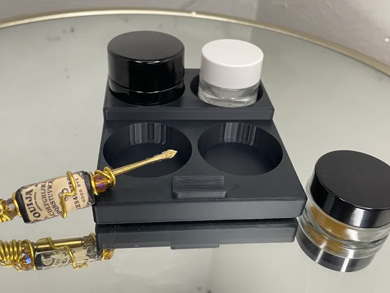 Dab Tray puck holder With Dab Tool Holder for desk