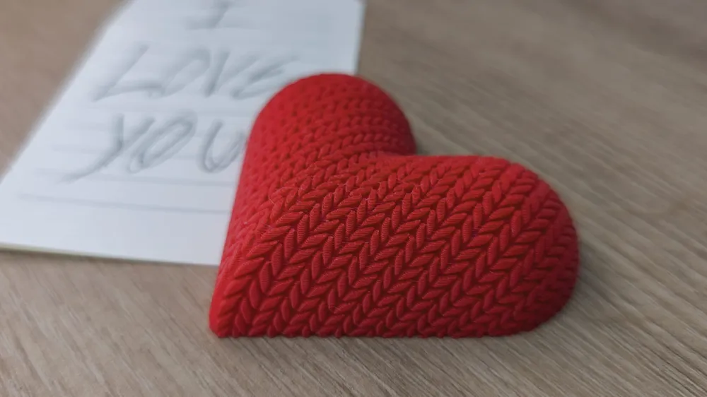 Knit Heart Magnet - Free 3D Print Model - MakerWorld