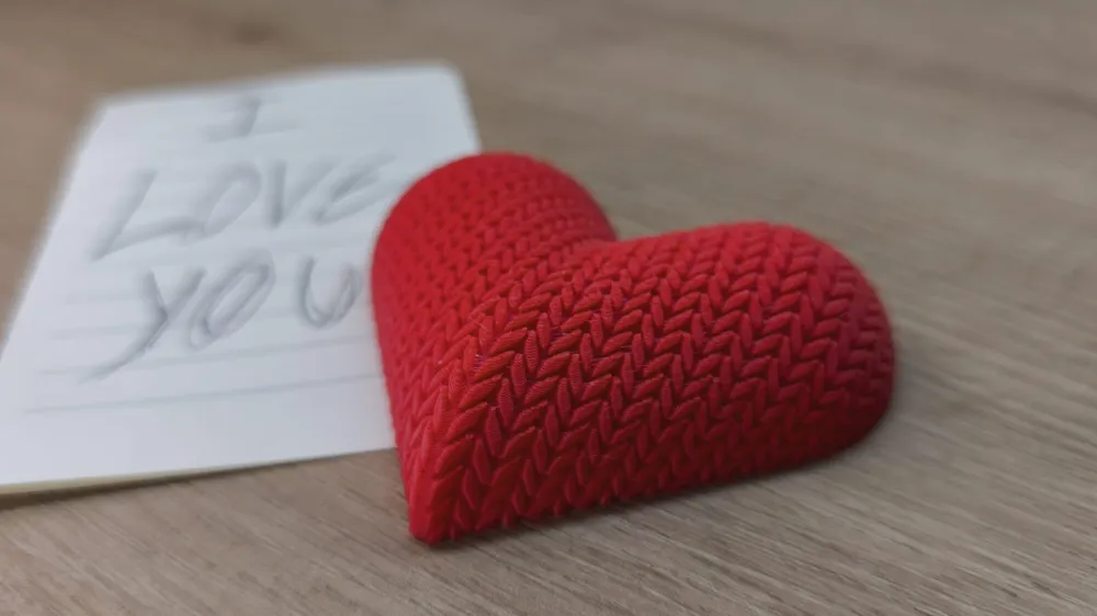Knit Heart Magnet - Free 3D Print Model - MakerWorld