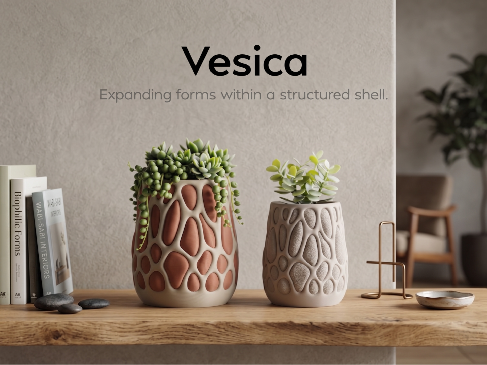 Vesica – Expanding forms within a structured shell