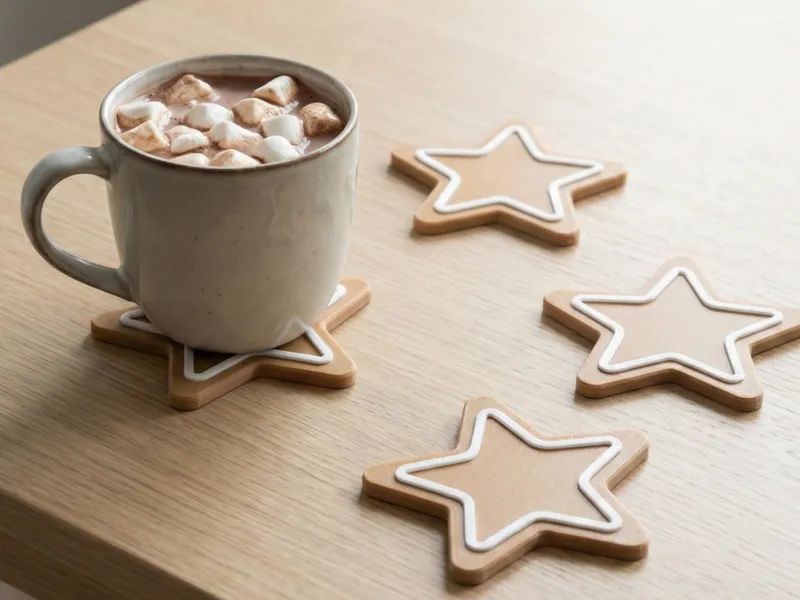 Gingerbread Star Coasters| Minimal Christmas Decor