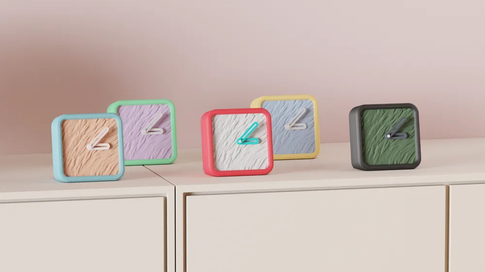 Desktop Clock. Small clock with fur effect face by Abstractia Design ...