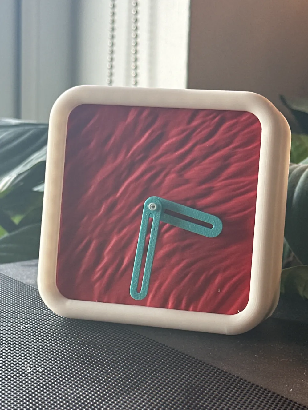 Desktop Clock. Small clock with fur effect face by Abstractia Design ...