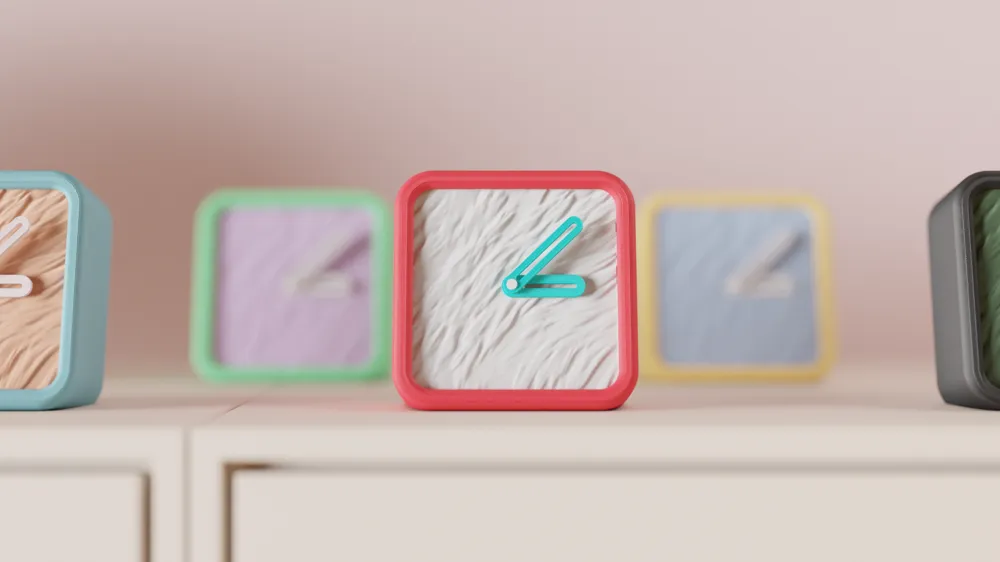 Desktop Clock. Small clock with fur effect face by Abstractia Design ...