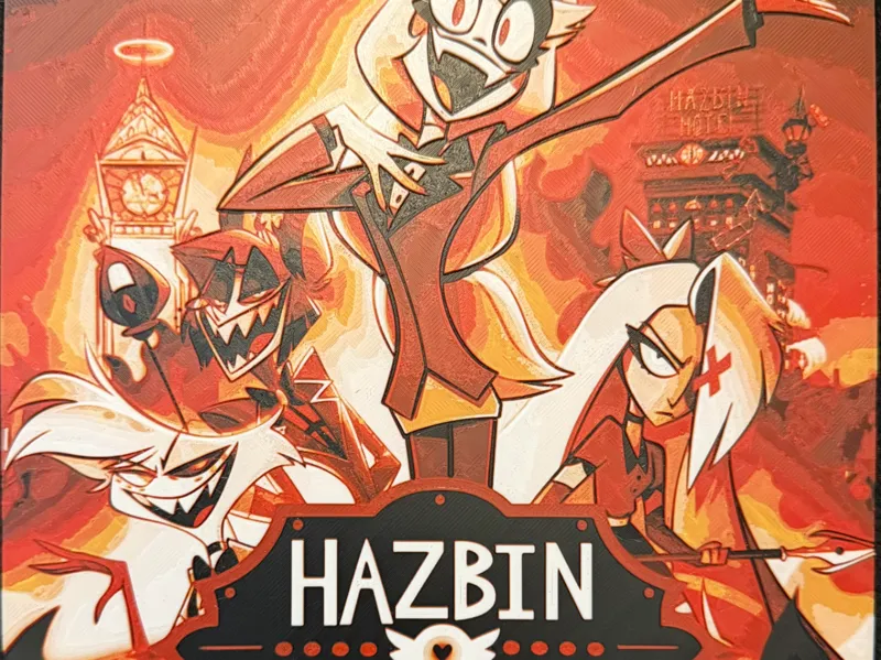 Hazbin Hotel poster Hueforge