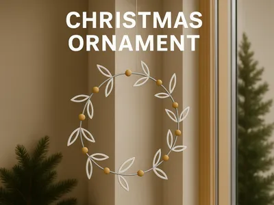 Minimalist Christmas Wreath Ornament