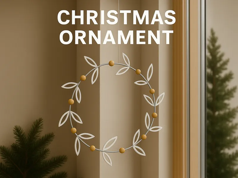 Minimalist Christmas Wreath Ornament