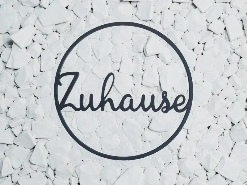 Zuhause - Rundes Türschild Dekoration