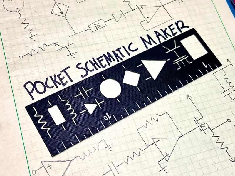 Pocket Schematic Maker - Circuit Stencils & Ruler