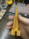 Pointed end in the ground