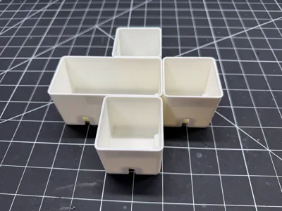 Storage cell box. Stackable organizer 