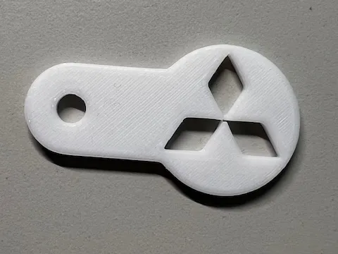 Einkaufswagen Löser mit Mitsubishi Logo
