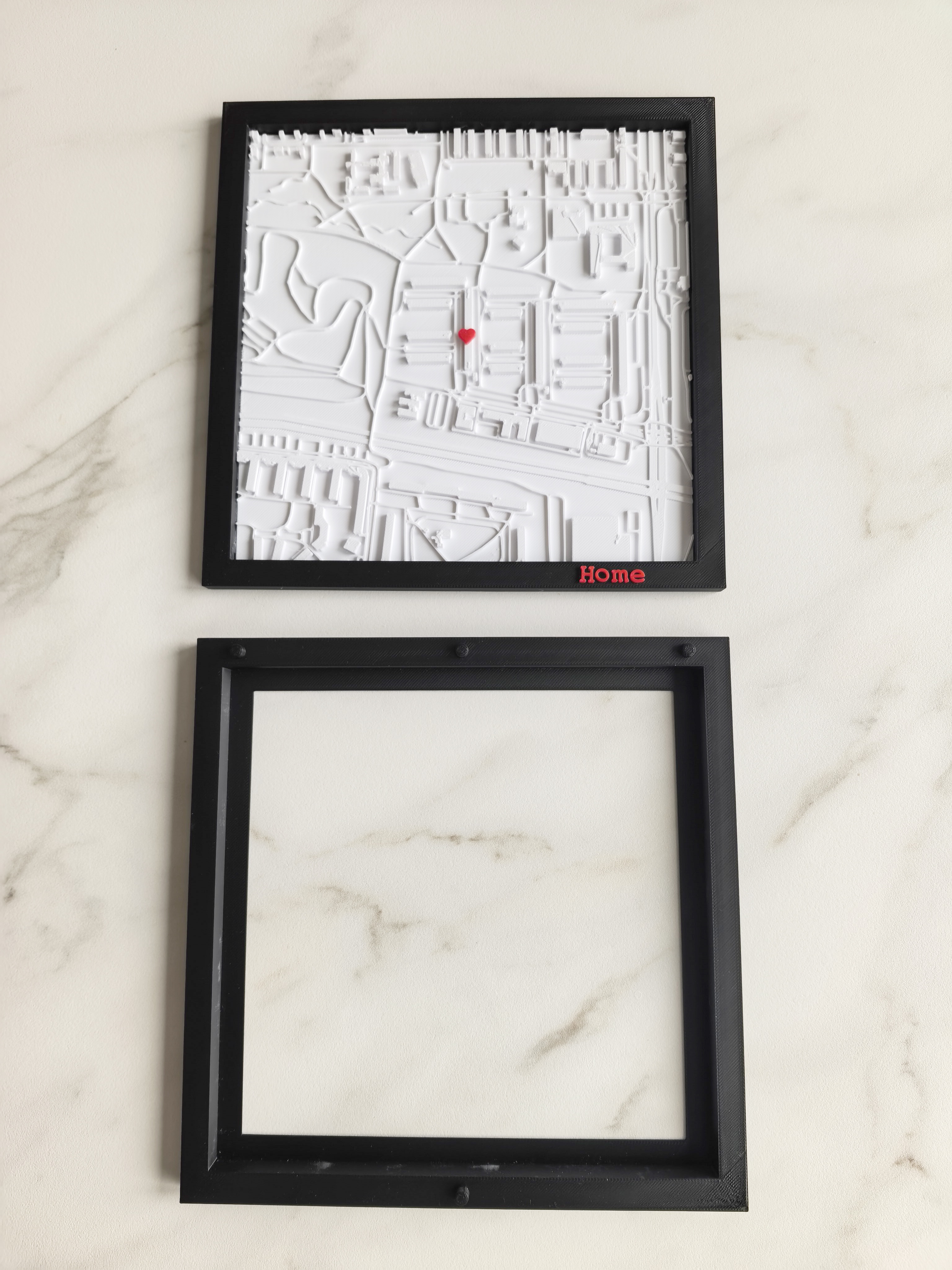 Miniatura 2 do modelo 3D 定制自己的地图画(提供画框)