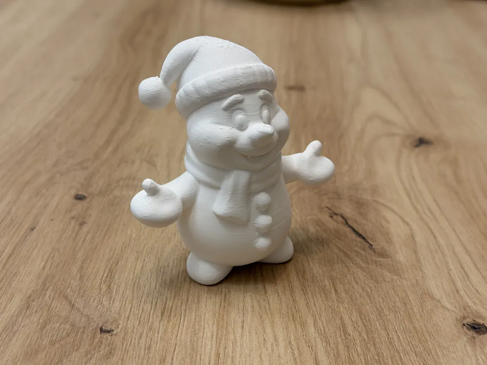 Adorable Christmas Snowman - Free 3D Print Model - MakerWorld