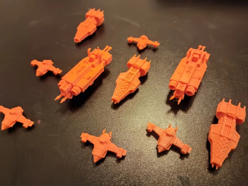 Last Light Spaceships - Orange theme