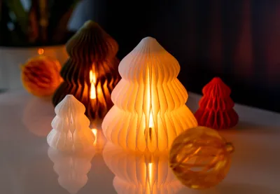 Honeycomb Christmas Tree - LED Tea Light Holder
