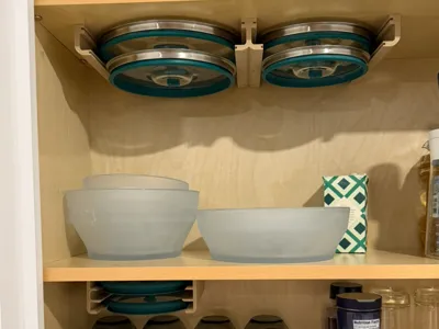 Anyday Glass Round Dish Kitchen Cabinet Lid Holder