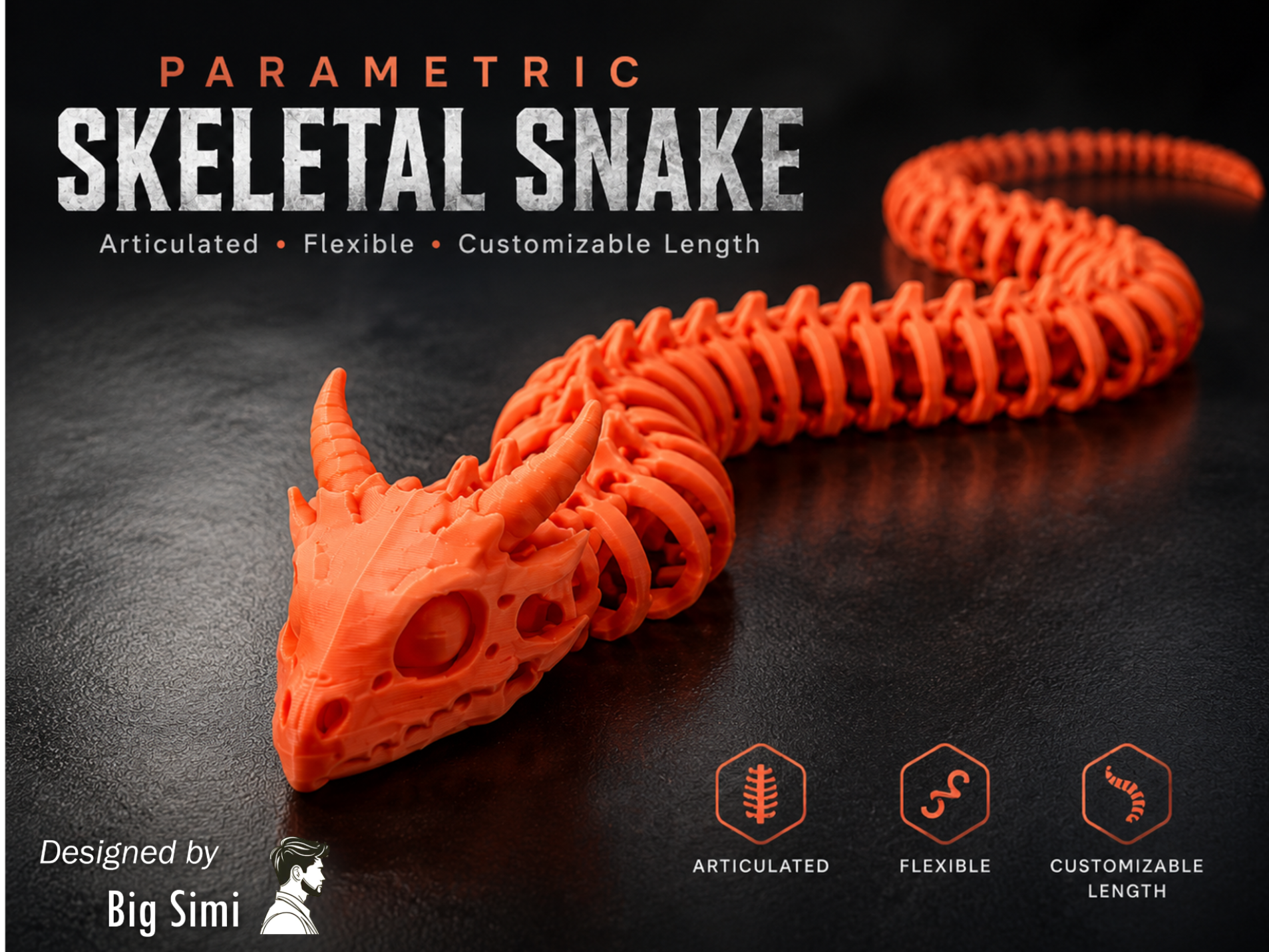 Parametric Flexi Skeletal Snake - 1