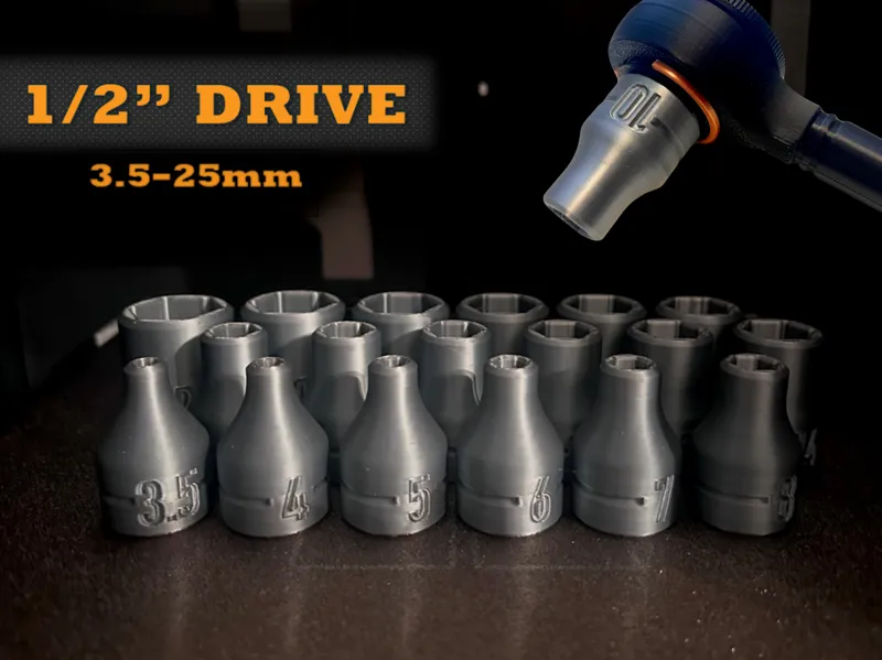 1/2" Drive Metric Sockets (3.5-25mm)