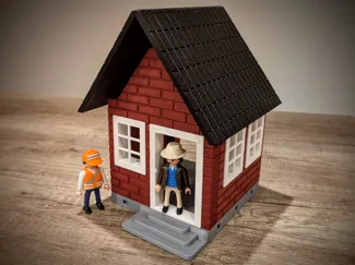 Kleines Backsteinhaus für Playmobil
