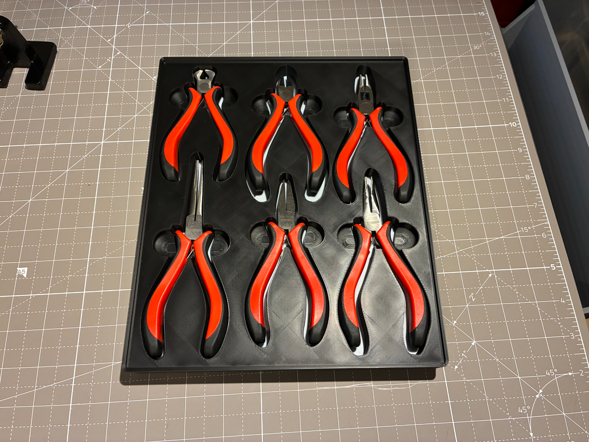 PITTSBURGH Precision Pliers Set Gridfinity Tray
