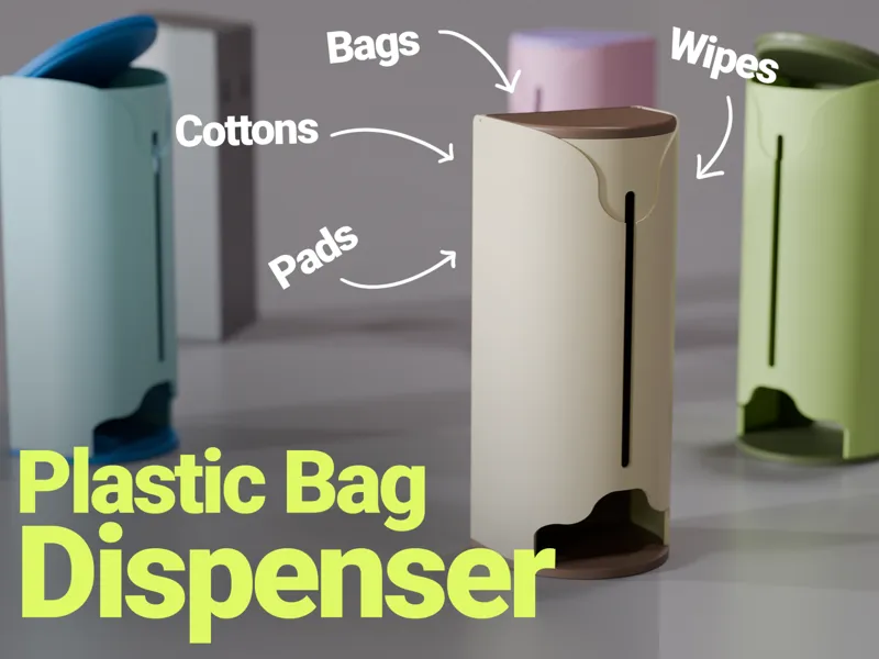Modern plastic bag dispenser