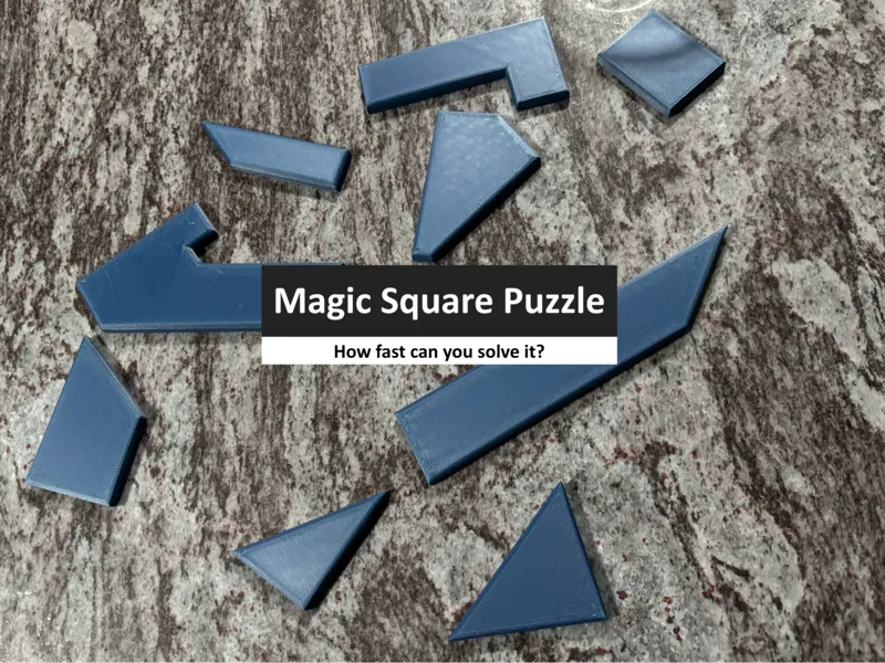 Magic Square Puzzle - How fast can you solve it?