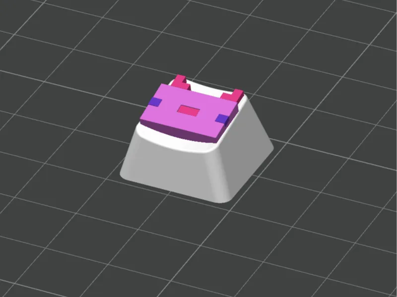Minecraft Axolotl Keycap