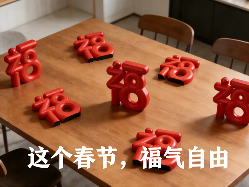 圆圆福气摆件