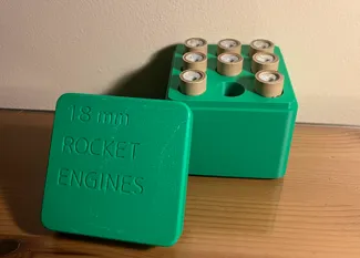 Rocket Engine Box - holds 9x 18mm engines