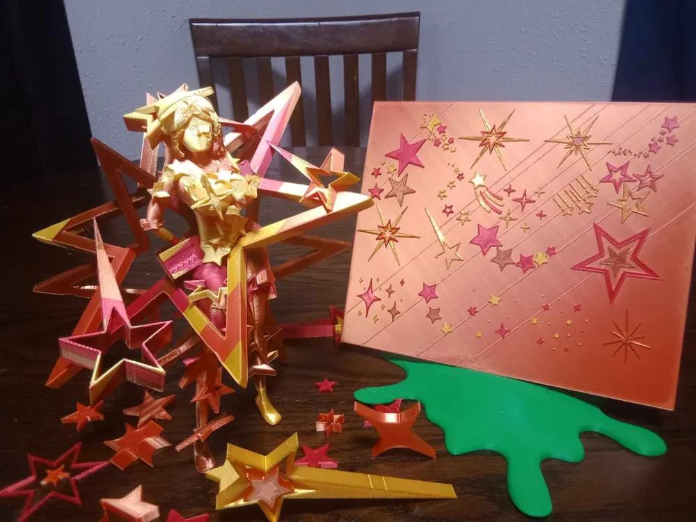 3D Printed StarThemed Figurine Home Decor by user_3196194091
