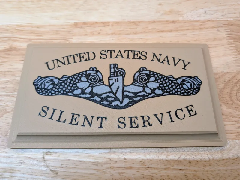 Submarine Warfare Silent Service Wall Sign