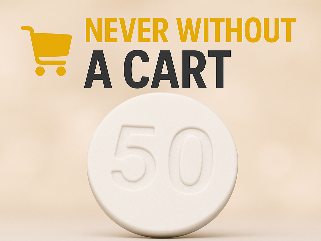 Moneta da 50 centesimi di euro per carrello