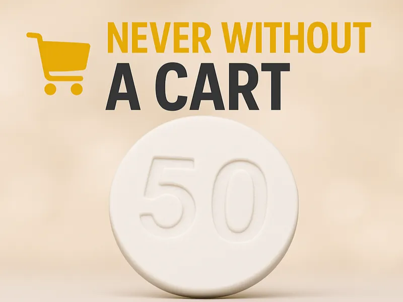 Moneta da 50 centesimi di euro per carrello