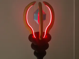 Staff with light & smoke