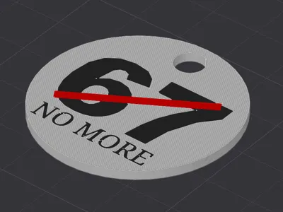 Anti 67 keychain