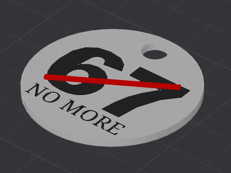 Anti 67 keychain