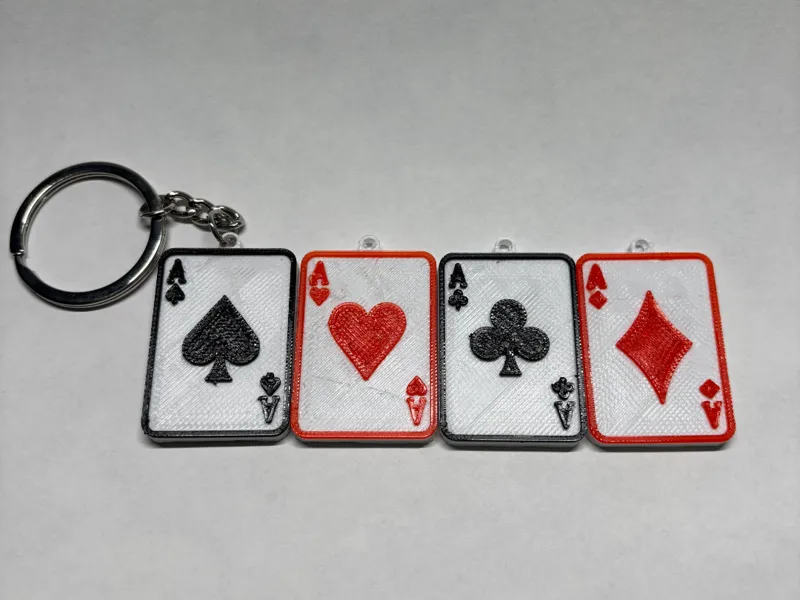 Ace cards keychain 
