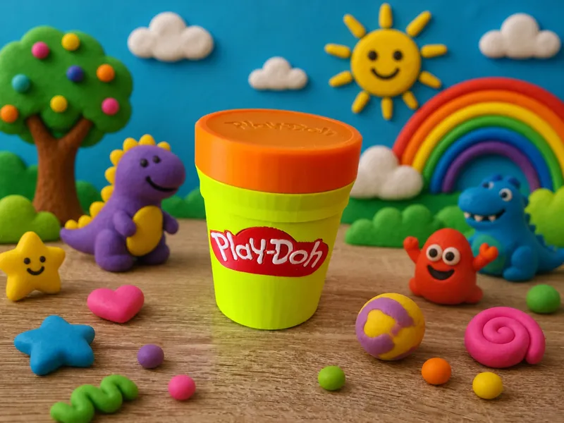 Play-Doh Style Tub – Screw-Top Lid! 