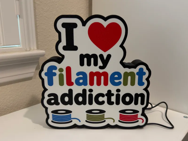 I love my filament addiction light box