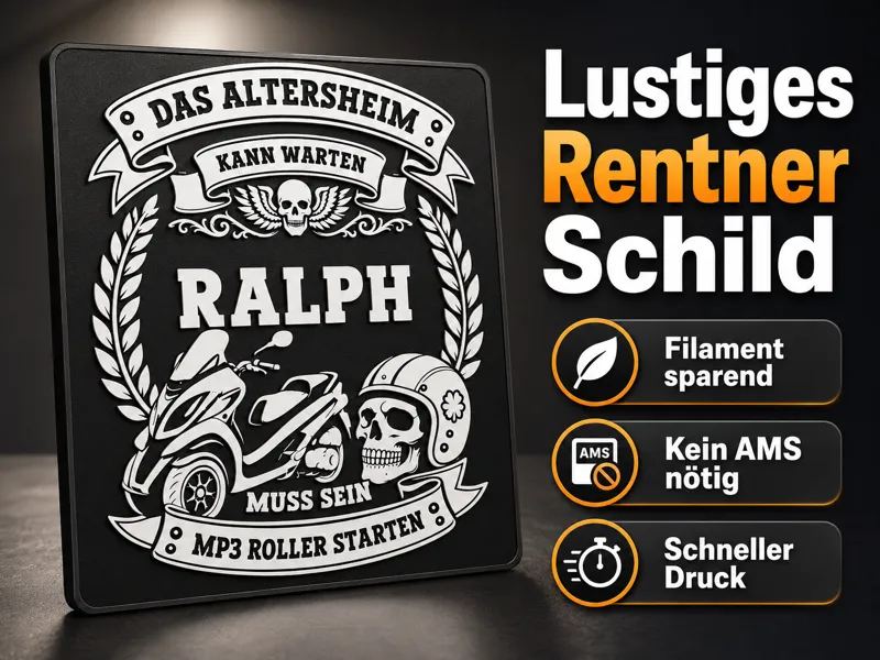 Lustiges Rentner Schild – Wanddeko / Werkstatt