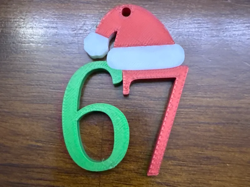 6 7 Christmas Ornament