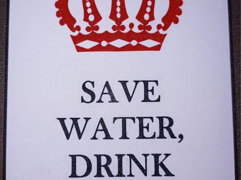 save water drink gin sign