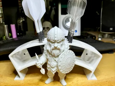 Dartholder With Viking - 21 Darts. Can be hanged.
