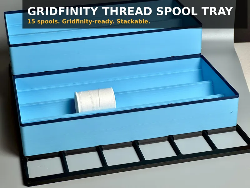 Gridfinity Sewing Thread Tray
