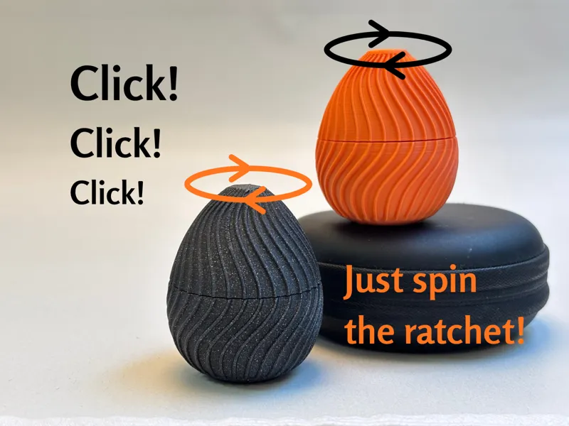 Ratcheting Egg - Satisfying Fidget Desk Toy