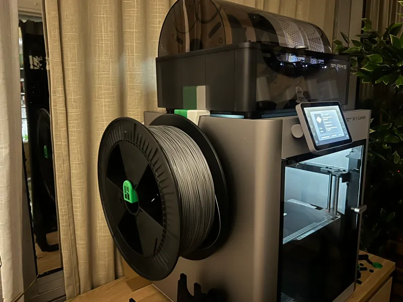 Simple Spool Holder for Bambu Lab with AMS  -No tape no screws !-