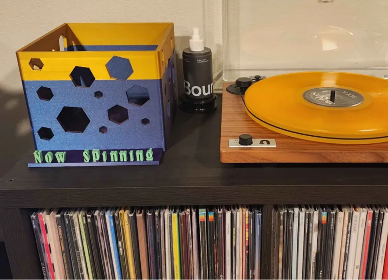 Now spinning 45 record box