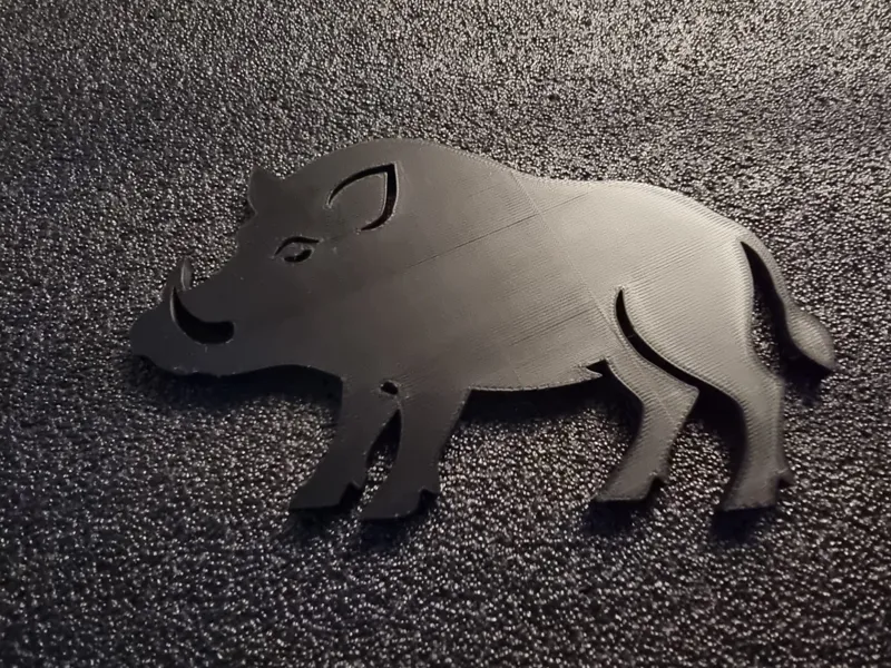 Wildschwein als Scherenschnitt