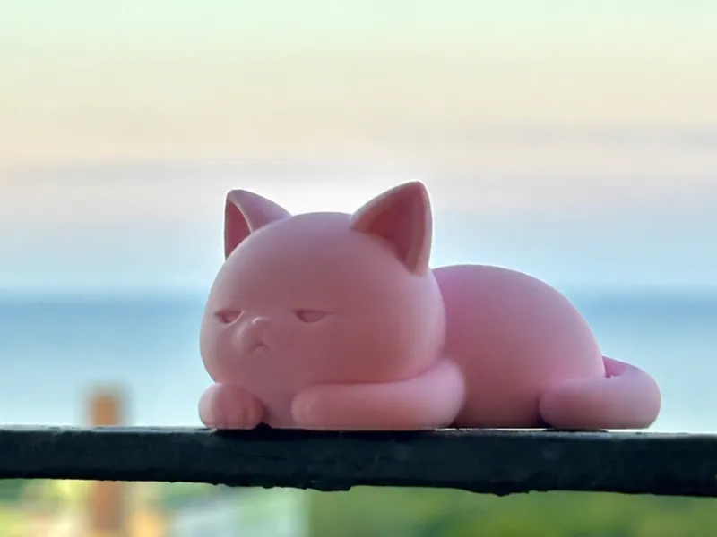 Lazy Loaf Cat - cute bored kitty figurine